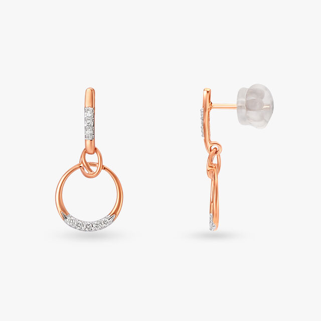 Circular Diamond Pendant and Earrings Set 5