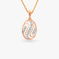 Sinuous Diamond Pendant and Earrings Set 2