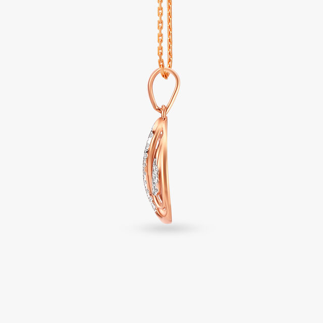 Sinuous Diamond Pendant and Earrings Set 3