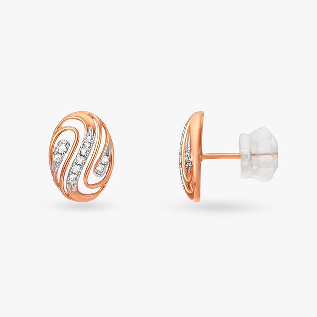 Sinuous Diamond Pendant and Earrings Set 5