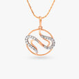 Swirl Diamond Pendant and Earrings Set 2