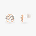 Swirl Diamond Pendant and Earrings Set 5
