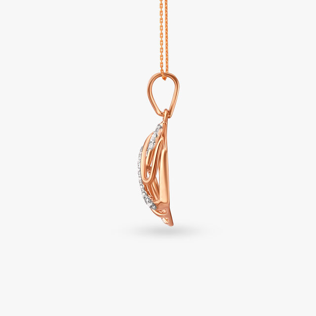 Swirling Diamond Pendant and Earrings Set 3