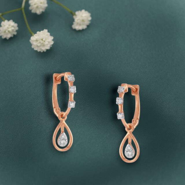 Cascade Spark Diamond Drop Earrings 