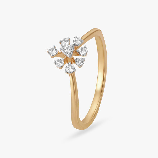 Blossoming Diamond Finger Ring