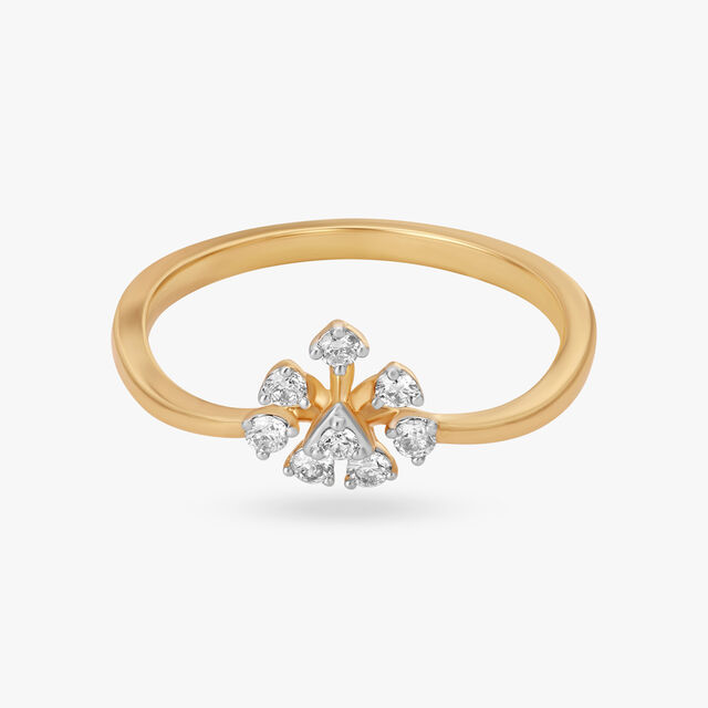 Blossoming Diamond Finger Ring