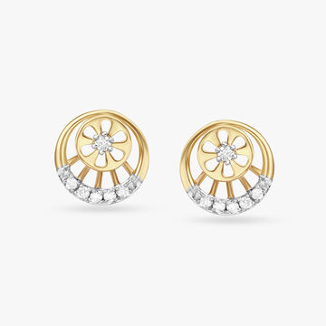 Blossom Brilliance Diamond Floral Stud Earrings