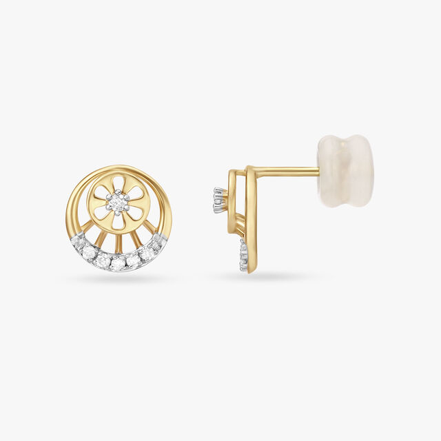 Blossom Brilliance Diamond Floral Stud Earrings 2