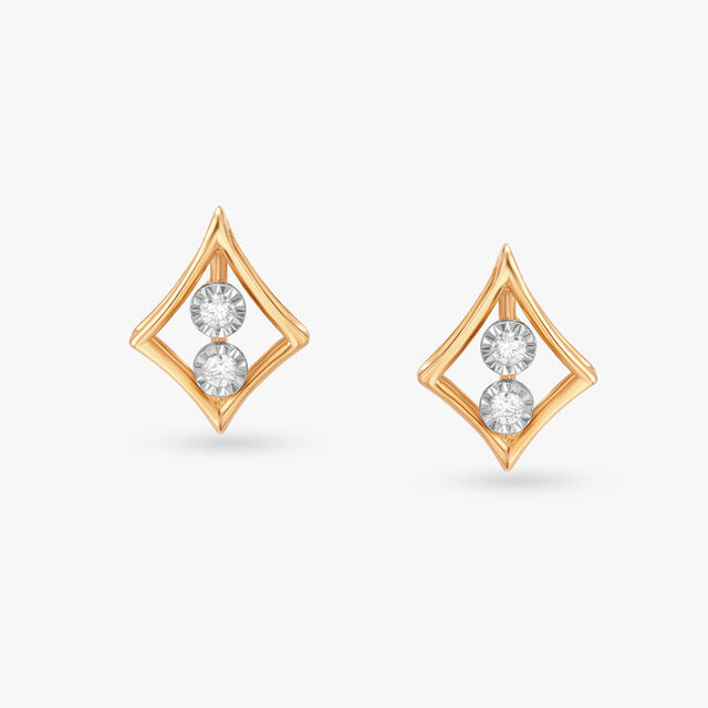 Dainty Allure Diamond Stud Earrings 