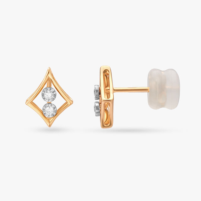 Dainty Allure Diamond Stud Earrings 2