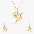 Soaring Beauty Diamond Pendant and Earrings Set 2