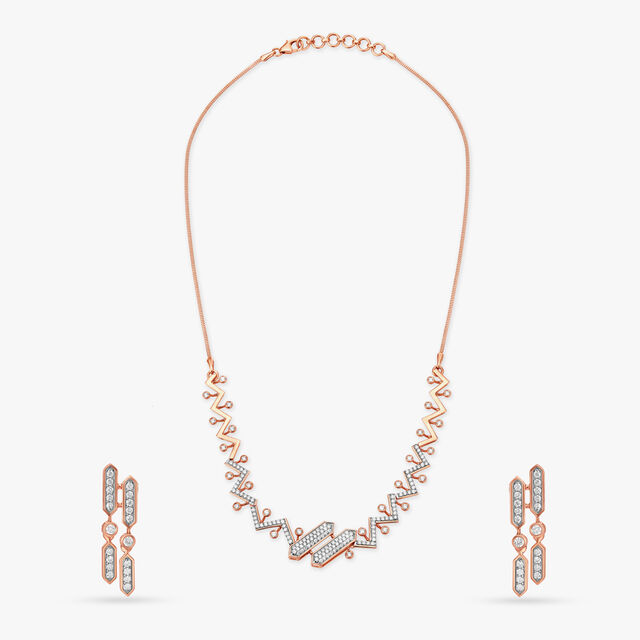 Zig Zag Chic Necklace Set 