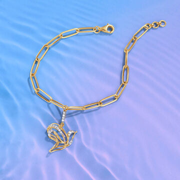 An Elegant Swoop Diamond Bracelet