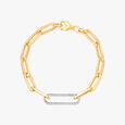 Brilliant Linkage Gold & Diamond Bracelet 