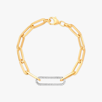 Brilliant Linkage Gold & Diamond Bracelet