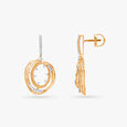 Contoured Swirls Diamond Drop Earrings 2