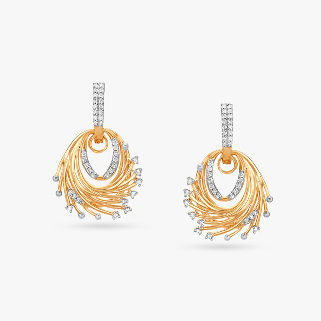 Burst of Sunshine Diamond Drop Earrings 3