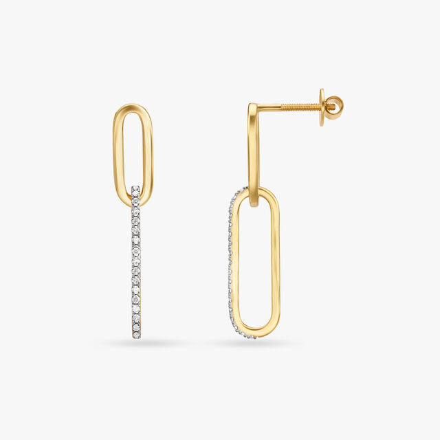 Gleaming Cascade Diamond Drop Earrings