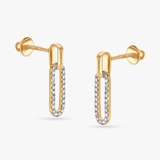 Radiant Bond Diamond Drop Earrings 3