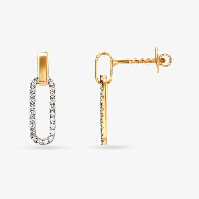 Radiant Bond Diamond Drop Earrings 4