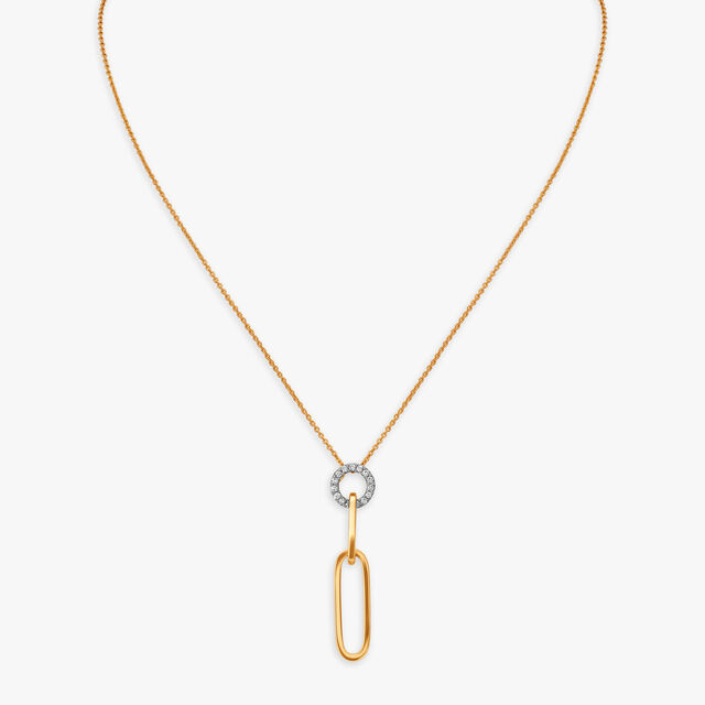 Oval Diamond Pendant with Chain