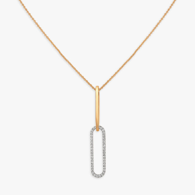 Contemporary Diamond Pendant with Chain