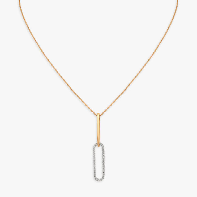 Contemporary Diamond Pendant with Chain