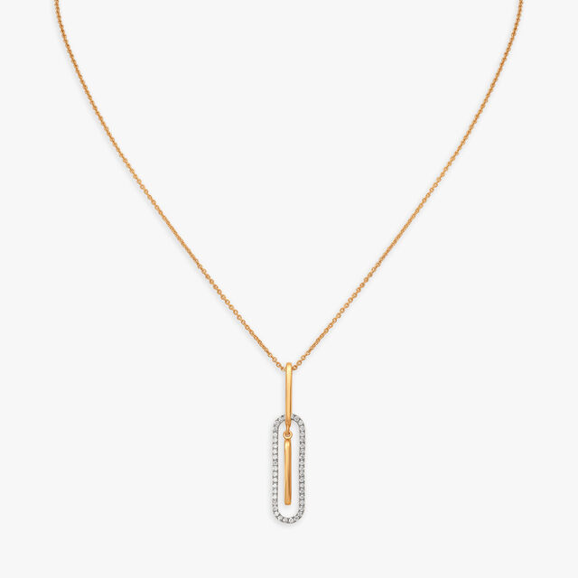 Minimalist Geometric Diamond Pendant with Chain