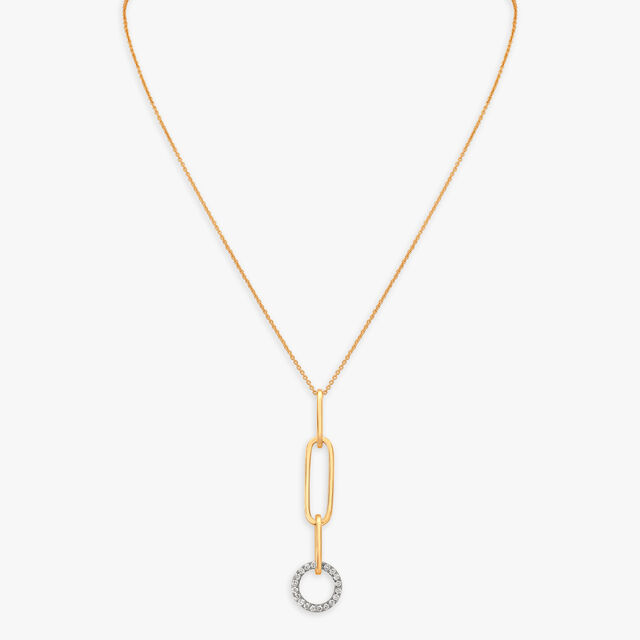 Circular Diamond Pendant with Chain