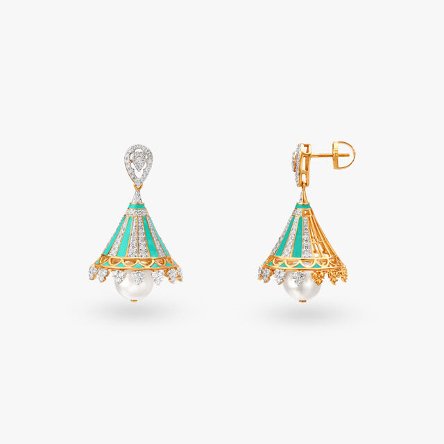 Elegant Diamond Jhumka Earrings 2