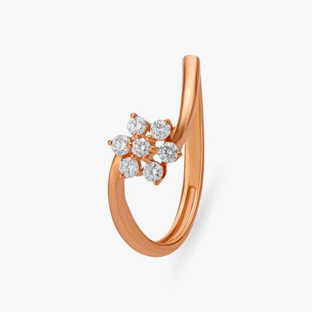 Graceful Flower Diamond Ring,,hi-res 3