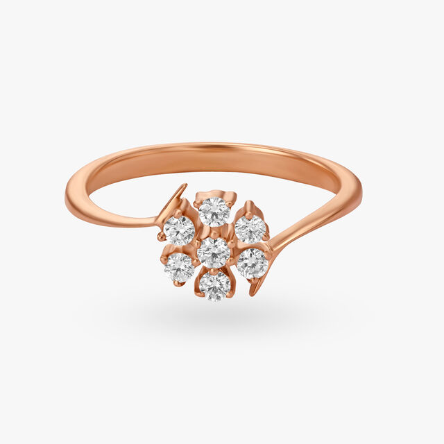 Dazzling Floral Diamond Ring,,hi-res