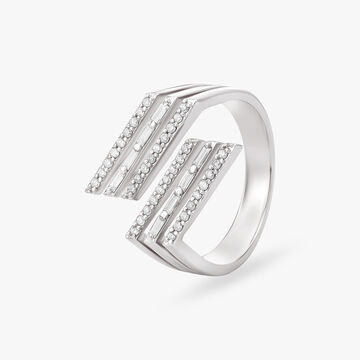 Infinity Sparkle Diamond Open Finger Ring for Men