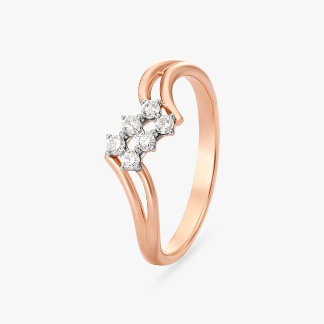 Sparkling Curve Diamond Ring