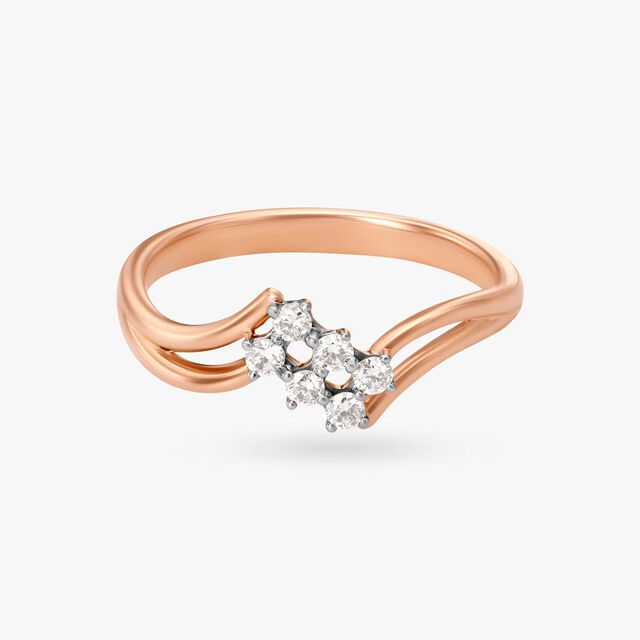 Sparkling Curve Diamond Ring