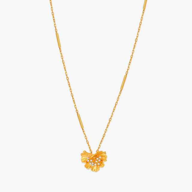 Shimmering Petals Diamond Pendant with Chain 3