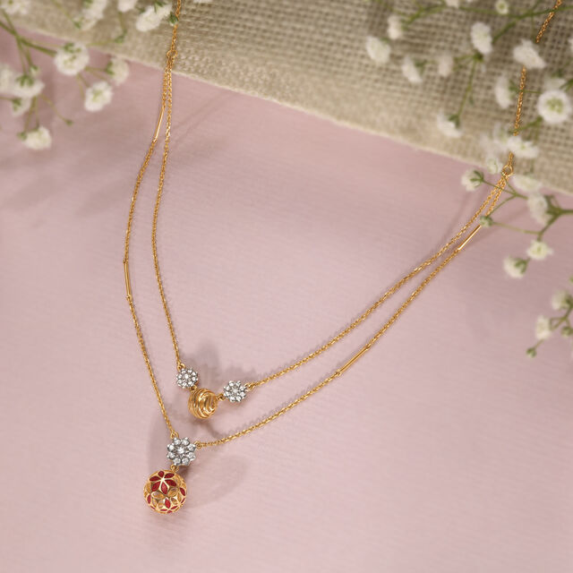 Crimson Gleam Diamond Necklace 