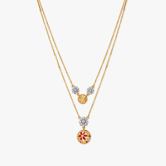 Crimson Gleam Diamond Necklace 2