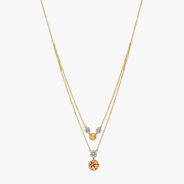 Crimson Gleam Diamond Necklace 3
