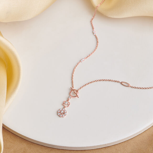 Cascading Flowers Diamond Necklace 