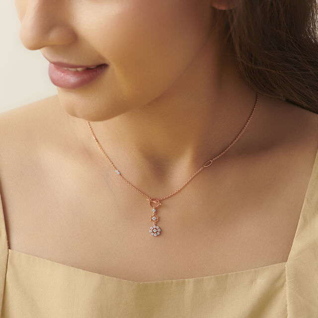 Cascading Flowers Diamond Necklace 2