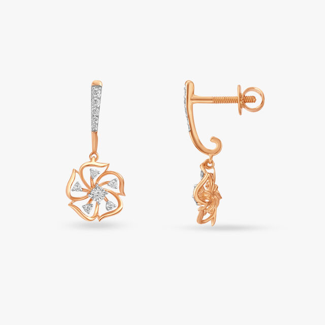 Fresh Floral Diamond Drop Earrings 2