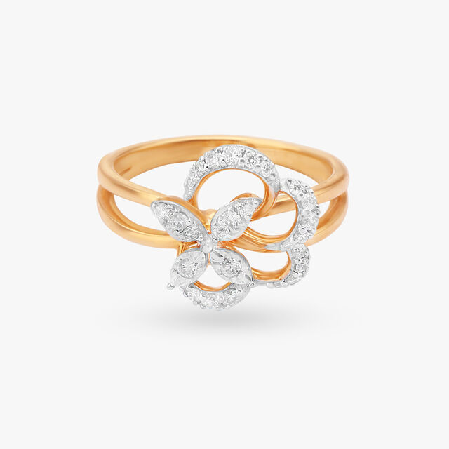 Petal Diamond Finger Ring
