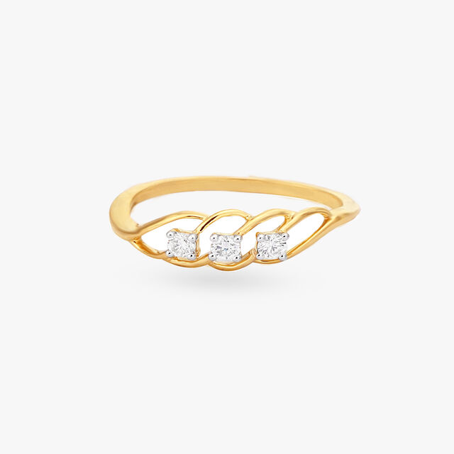 Intertwined Diamond Finger Ring