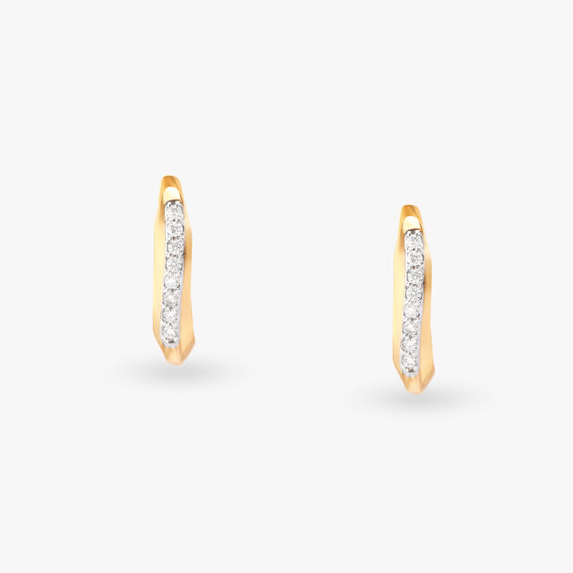 Chic Diamond Hoop Earrings