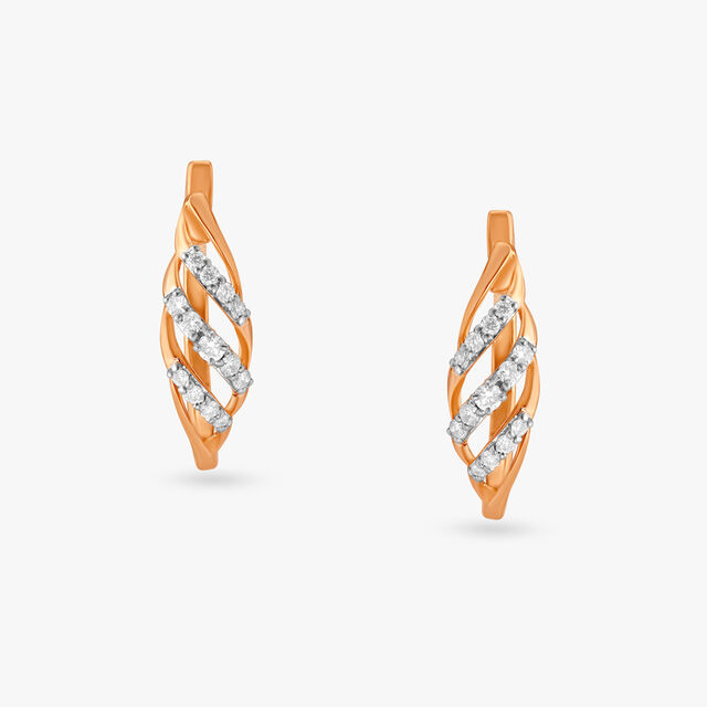 Chic Allure Diamond Hoop Earrings 3