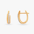 Elegant Arcs Diamond Hoop Earrings 2