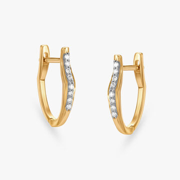 Mesmerizing Radiance Diamond Hoop Earrings