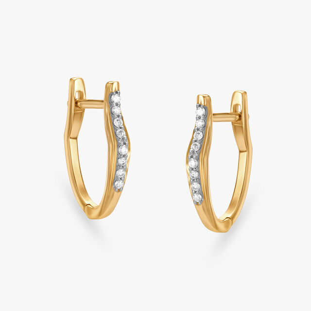 Mesmerizing Radiance Diamond Hoop Earrings