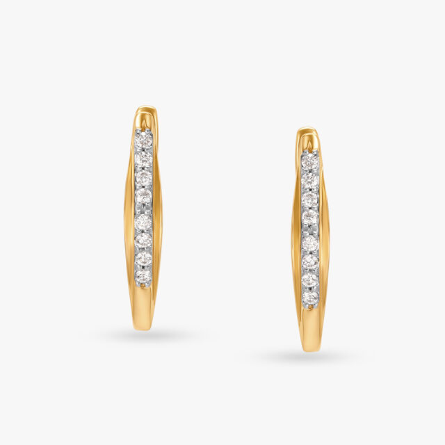 Mesmerizing Radiance Diamond Hoop Earrings